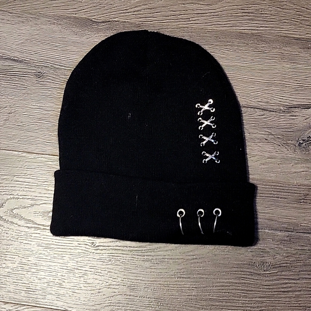 Gothic piercing beanie